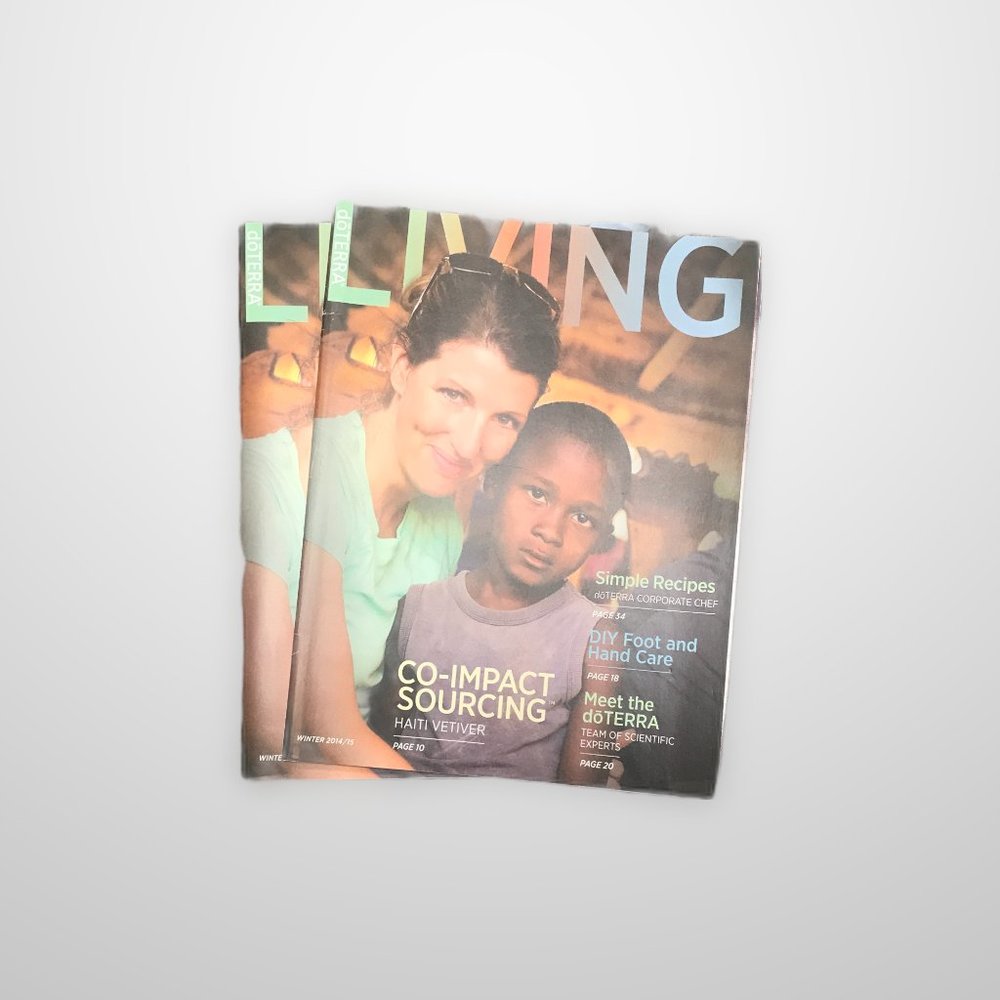 LOT of 2 Doterra living Winter 2014 / 15 magazine Co-impact sourcing DIY